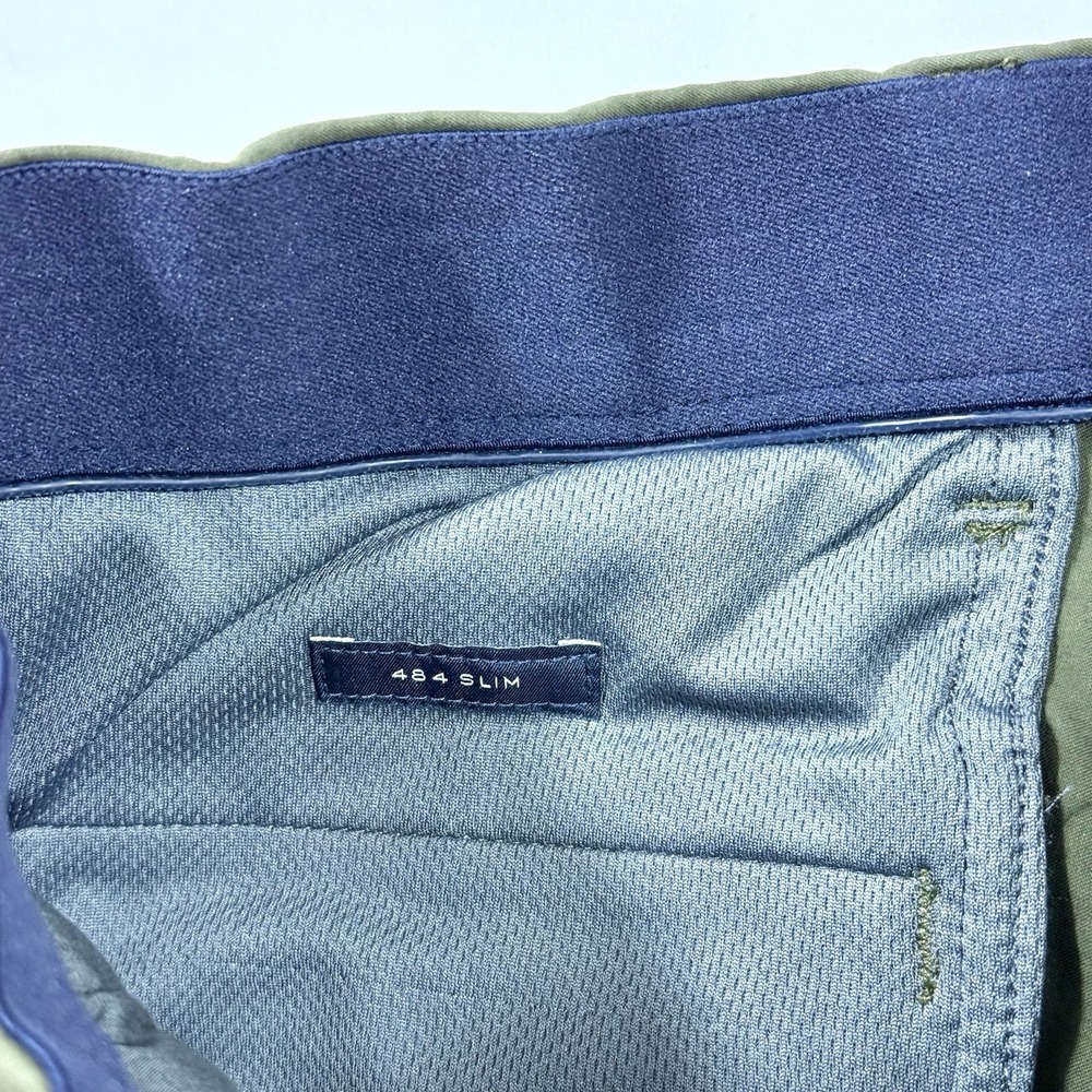 J Crew Tech Pants Mens 29x32 Green Preppy Chino 484 Slim Fit Performance Casual - Picture 6 of 10